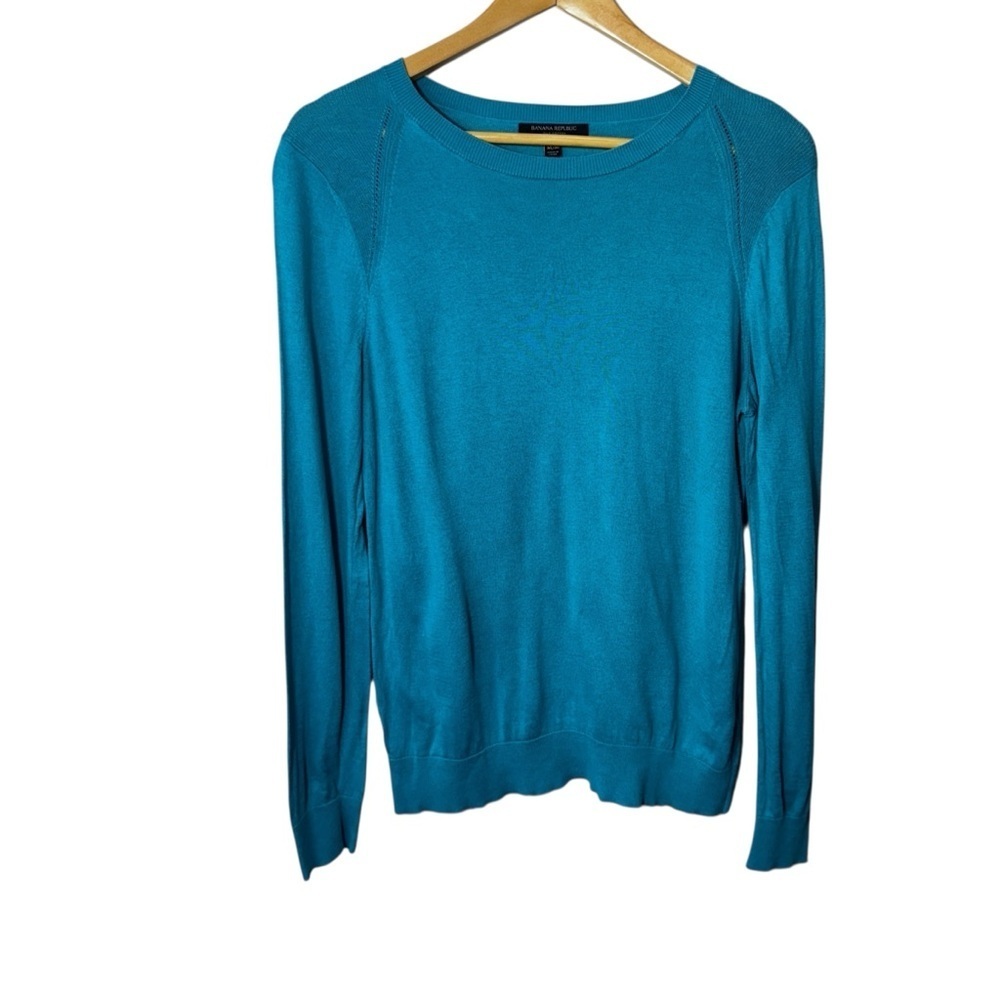 Banana Republic Silk Cotton Crewneck Long Sleeve Sweater Size Medium